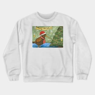 kiwi christmas scene Crewneck Sweatshirt